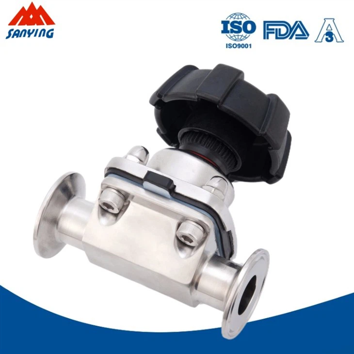 Clamped Manual Straight Sanitary Diaphragm Valve