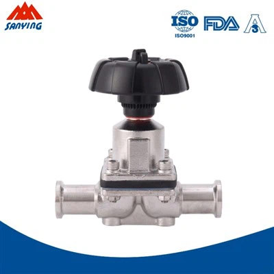 What is the flow rate of a manual sanitary diaphragm valve?