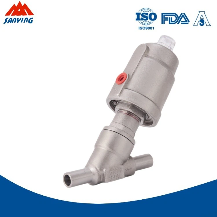 Weld Pneumatic Sanitary Angle Seat Valve